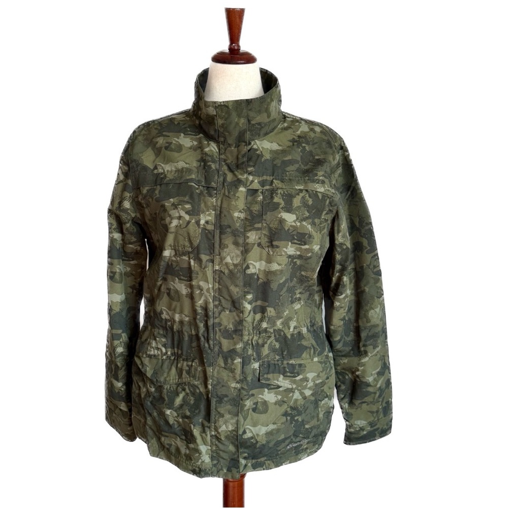 Eddie Bauer Lightweight Green Camouflage Jacket